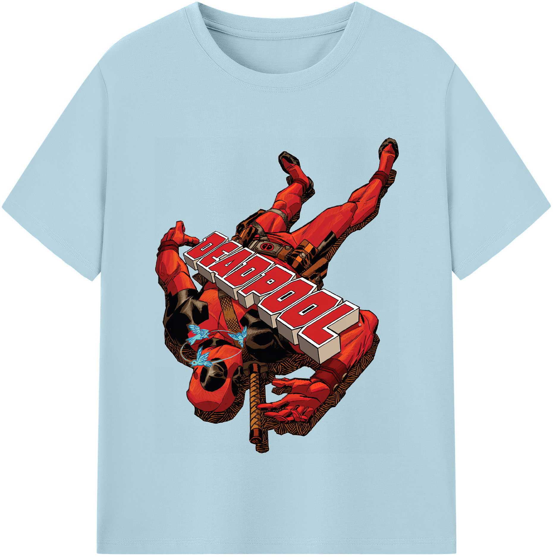 （画像用） Deadpool デッドプール 綿100％半袖Tシャツ（フロントプリント）